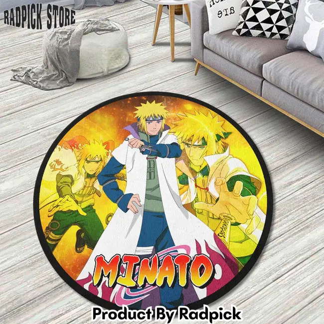 Namikaze minato round rug custom anime circle carpet  rp5957833